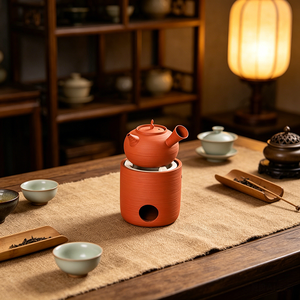 Teiera in Ceramica Kyusu da 550ml con Manico Laterale, Realizzata a Mano in Argilla Bianca o Rossa, per Servizio Tè Sfuso <span class=keywords><strong>e</strong></span> Collezioni per Sale da Tè - Product Image 2