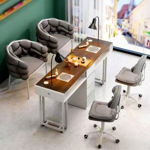 Juego de Mesa y Silla para Manicura a Precio Especial, Mesa y Silla Multifuncional para Manicura de Estilo Retro Crema, Económico - Product Image 1