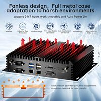 Mini PC industriel idéal pour le divertissement à domicile, le bureau, l'éducation en ligne, l'industrie, 16 Go DDR4, 512 Go SSD, i7-8550U 1,8-4,0 GHz