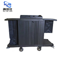Chariot de ménage d'hôtel en plastique PP, chariot utilitaire pour la blanchisserie, le personnel de chambre, le service de nettoyage, chariot de femme de chambre, chariot de concierge