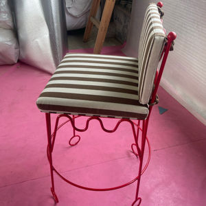 Mesa y Sillas de Jardín para Hotel, Sillas de Acero con Recubrimiento en Polvo, Diseños de Hierro Forjado, Respaldo Desmontable, Taburete de Metal - Product Image 6