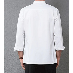 Chaqueta de Chef de <span class=keywords><strong>Manga</strong></span> Larga/Corta para Hombre, Uniforme para <span class=keywords><strong>Restaurante</strong></span>, Cocina, Comida Rápida, Poliéster Popelina, <span class=keywords><strong>Restaurante</strong></span> y Bar - Product Image 5
