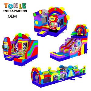 Nouvelle conception de château gonflable sur le thème de la série des vaisseaux spatiaux, avec toboggan robot et parcours d'obstacles pour enfants, à <span class=keywords><strong>vendre</strong></span> - Product Image 1
