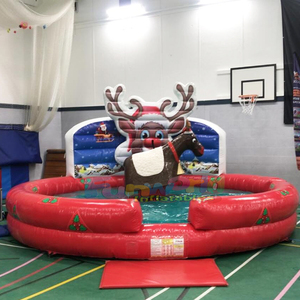 Idées de Fêtes de Noël : Jeux Gonflables de Dérangements Mécaniques en Forme de Renne, Capacité 500KG, Portables - Product Image 5