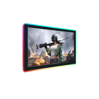 Monitor táctil capacitivo para juegos de 27 pulgadas con controlador 3M ELO, luces laterales LED acrílicas, conectividad USB