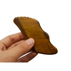 2024 producto de Venta caliente Gua Sha masajeador de piel de ojo de tigre Natural Guasha aplicar a la cara ojos cuello Nody relajación muscular - Product Image 4
