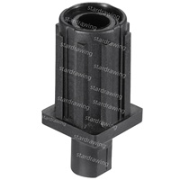 S-S 32x32mm pied de nivellement de balle jambe de soutien carrée réglable pour Table de cuisine