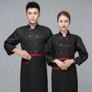 Uniforme de Chef, <span class=keywords><strong>Ropa</strong></span> de Trabajo de Chef de Hotel, Unisex, Manga Larga, Estilo Grueso, para Catering, Repostería, <span class=keywords><strong>Tallas</strong></span> <span class=keywords><strong>Grandes</strong></span>, <span class=keywords><strong>Ropa</strong></span> de Cocina, Tejido de Poliéster - Product Image 6