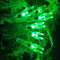 HT 6PCS Embouts de flèches de tir à l'arc LED lumineux avec interrupteur marche/arrêt haute visibilité