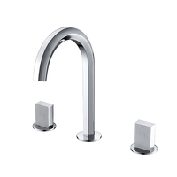 Robinet Mitigeur Moderne Chaud/Froid pour Lavabo, Robinet de Lavabo en Laiton Doré Rose pour Salle de Bain, Robinet de Lavabo en Céramique