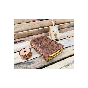 Genuine Leather Journal Notebook Handmade <b>A5</b> <b>Diary</b> with Deckle Edge Paper Vintage Leather Writing Book Wholesale - Product Image 5