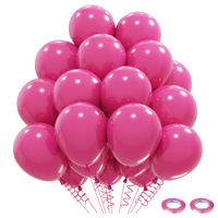 Kit de 31 ballons en latex argentés, dorés et roses de 12 pouces pour la décoration de fête de naissance ou d'anniversaire (vente en gros)