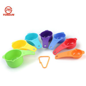 Cucharas medidoras de plástico de colores, juego de utensilios para hornear, repostería, cocina <span class=keywords><strong>en</strong></span> polvo, con nivelador, 15 Uds. - Product Image 5