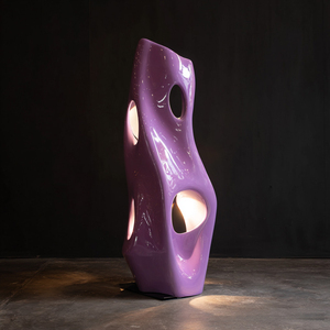 Lámpara de Pie Escultural Contemporánea de Gran Tamaño, LED Blanco, PETG, Altura Ajustable, Control Táctil, Forma Novedosa, Diseño Moderno - Product Image 1
