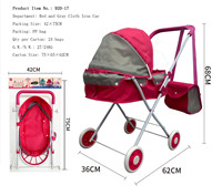 Poussette Pliante Légère pour Poupées et Jouet Chariot d'Enfant, Idéale pour Jeu d'Imitation et de Rôle des Filles en Bas Âge - Vente Flash