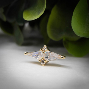 Bán buôn trang sức vàng 14K nguyên chất, đá zircon cubic chất lượng cao, khuyên tai dạng ghim không cần ren, đầu khuyên và phần cuối dành cho khuyên vành tai, trang sức body piercing - Product Image 6