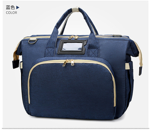 Sac <span class=keywords><strong>pliable</strong></span> pour couches de bébé, portable, nouveau style, sac de voyage multifonctionnel décontracté avec lit de bébé, fourre-tout à couches de grande capacité, nouvelle collection - Product Image 4