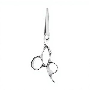 440C Hair Scissors 6 Inch Professional Salon Cutting <b>Shears</b> Stainless Steel Anti Slip Twist Nut Round Blade Tips - Product Image 2