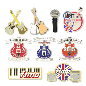 Hersteller Custom Metal Soft Emaille Anstecknadel Anime Design Glitter Anime Custom Pin Hartem ail mit Backing Card Gitarren stifte - Product Image 4