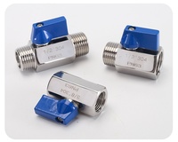 Mini robinet à tournant sphérique en acier inoxydable SS304 NPT et BSPT extrémité filetée femelle arrêt manuel pour robinet à tournant sphérique de sécurité de l'eau