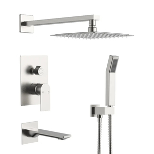 Système <span class=keywords><strong>de</strong></span> robinetterie <span class=keywords><strong>de</strong></span> douche <span class=keywords><strong>de</strong></span> luxe noir pour salle <span class=keywords><strong>de</strong></span> <span class=keywords><strong>bain</strong></span>, ensemble mural en acier inoxydable avec pommeau <span class=keywords><strong>de</strong></span> douche pluie et poignée pour baignoire - Product Image 3