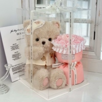Kado Ulang Tahun & Wisuda Sahabat Terbaik, Buket Boneka Beruang Buatan Tangan Berkualitas Tinggi, Bunga Abadi, Rangkaian Bunga Buatan Kreatif