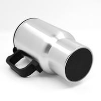 Mug chauffant électrique pour voiture 12V 24V, 500 ml, en acier inoxydable, contrôle intelligent de la température, tasse chauffante électrique portable pour les voyages