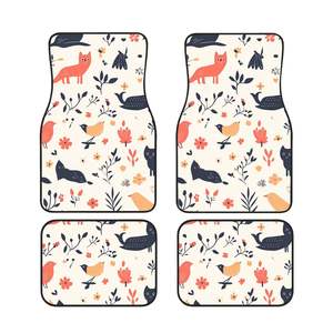 Tapis de sol auto sur mesure en polyester et PVC, à poils coupés, pour voitures, couleur unie, forme rectangulaire - Product Image 4