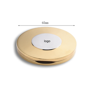 Portable Custom Logo Metal Round Dual Side Cosmetic Gold Fold <b>Compact</b> Pocket <b>Mirror</b> - Product Image 4