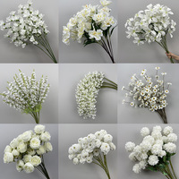 Nouvelle Arrivée Chine : Décoration Murale de Fond pour Mariage, Composition Florale Artificielle en Soie Style Forêt Blanche avec Roses