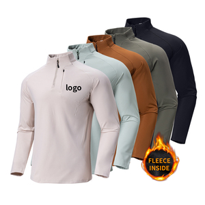 Custom Logo Mens Outdoor Active Top Quick-Drying Semizip Fitness Training <b>Jacket</b> For Cycling Running Fashionable Soft Wear - Product Image 1