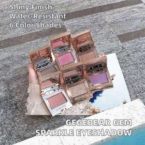 Paleta de Sombras de Ojos de un Solo Color de Larga Duración, 6 Colores con Brillo Perlado, Polvo Brillante con Efecto Piedra Preciosa, Dropshipping - Product Image 3
