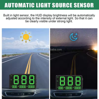 Precio de Fábrica C80 para Todos los Vehículos, Velocímetro Digital Compatible con Pantalla de 4.5 Pulgadas, GPS MPH/KM/H, Pantalla HUD para el Tablero del Automóvil, Color Negro