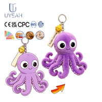 Uyeah OEM/ODM EN71/CPC/CE Peluche Mignonne et Douce en Forme d'Animal Marin (Poulpe, Poisson) – Jouet en Peluche Personnalisé, Doux et Moelleux, Porte-clés, Cadeau pour Enfant