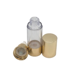 Flacons de crème cosmétique de luxe personnalisés sans air avec <span class=keywords><strong>pompe</strong></span> en aluminium doré pour sérum et lotion de soin de la peau 15 ml - Product Image 6