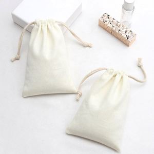 Reusable Eco Cotton Linen Drawstring Pouch Portable Cosmetic Caps Gift Dust <b>Bags</b> Valentine's Jewelry <b>Packaging</b> <b>Bag</b> - Product Image 1