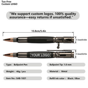 Stylo bille de luxe en métal en forme de balle, à mécanisme à ressort, avec logo personnalisé, en métal, pour cadeaux VIP et articles de papeterie - Product Image 4