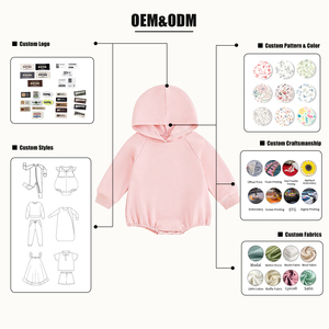Tutina per Neonati Hongbo in Cotone Organico e Bambù, Felpa con Cappuccio a Maniche Lunghe per Bambini e Bambine da 0-24 <span class=keywords><strong>Mesi</strong></span> - Product Image 5