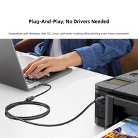 Cable de Datos USB 2.0 Blindado de 4 Capas de PVC UREEN para Impresora, Escáner, Interfaces MIDI y de Audio, Hecho en Guangdong