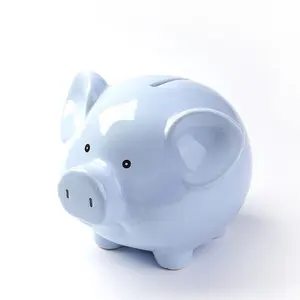 Piggy Bank, Child to Cherish Ceramic Pig Piggy Banks Money Bank Coin Bank for Boys Kids Girls Pink