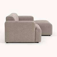 Canapé d'angle minimaliste en tissu rembourré, moderne, modulaire, en forme de L, trois places, avec mousse haute résilience, pour hôtel, villa, salon