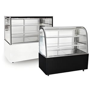 Vitrine commerciale de gâteau en marbre <span class=keywords><strong>noir</strong></span> économe en énergie Dessert pain vitrine réfrigérée <span class=keywords><strong>congélateur</strong></span> à gâteau - Product Image 1