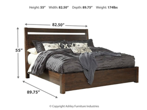 <span class=keywords><strong>Lit</strong></span> plateforme européen Queen en noyer avec panneaux, cadre en bois ton Starmore, placage acacia, tête <span class=keywords><strong>de</strong></span> <span class=keywords><strong>lit</strong></span> à lattes ouvertes, sculpté à la main, pour matelas - Product Image 6