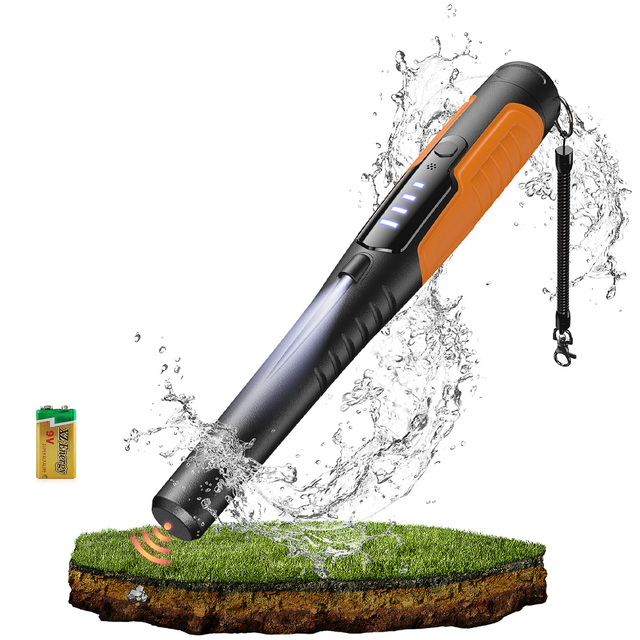 Handheld Waterproof Metal Detector with LED Screen Ultra-High Sensitivity and Alarm System for Locating Hidden Treasures Easily