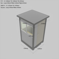 Caseta de Guardia Modular Portátil, Cabina de Peaje Desmontable de Acero, Caseta Prefabricada Preinstalada