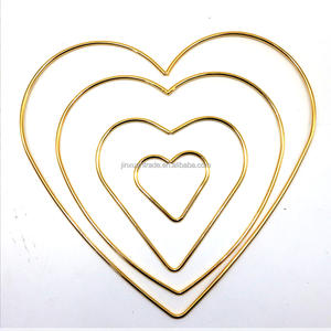 धातु ज्यामितीय आकार आधुनिक धातु फ्रेम स्टार चंद्रमा दिल के आकार पुष्पांजलि फ्रेम किनारी Dreamcatcher फ्रेम - Product Image 4