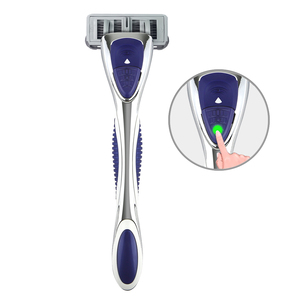 Высококачественная бритва для мужчин под собственной торговой маркой с <span class=keywords><strong>6</strong></span> лезвиями и экологичной металлической ручкой - Product Image 4