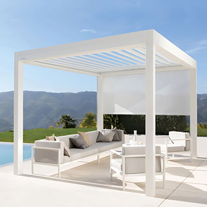 Pérgola motorizada personalizada para <span class=keywords><strong>patio</strong></span>, cubiertas para <span class=keywords><strong>patio</strong></span> trasero, cocina automática para exteriores, pérgola bioclimática con persianas de aluminio - Product Image 3