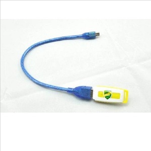 Adaptador Mini USB a USB Hembra, Cable Blindado Transparente Azul de 0.3m para Audio de Auto - Product Image 2