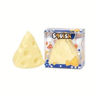 Jouet Squishy Kawaii en forme de triangle de fromage, lot de 12 pièces, boîte surprise, en TPR souple, jouet anti-stress et de décompression